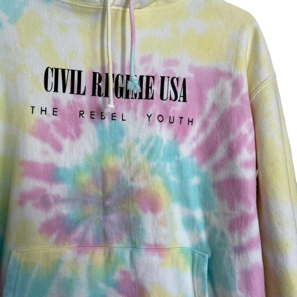 Civil Regime Tie Dyed Hoodie Sweatshirt - Picture 4 of 14
